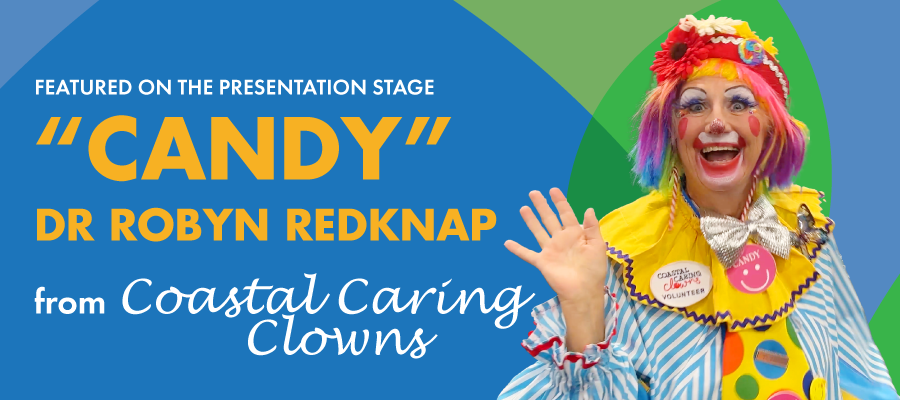 Dr Robyn Redknap, “Candy” from Coastal Caring Clowns